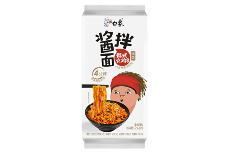 BAIXIANG HOT CHICKEN NOODLES 324G